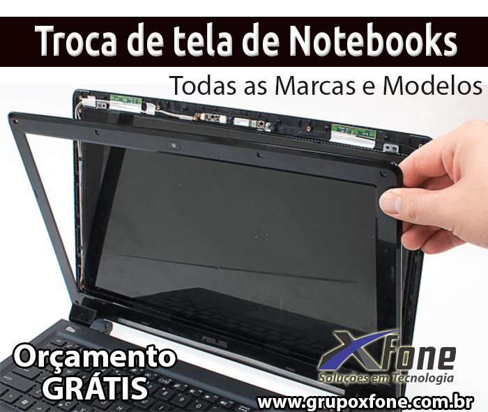 troca de tela quebrada de notebook no rio de janeiro